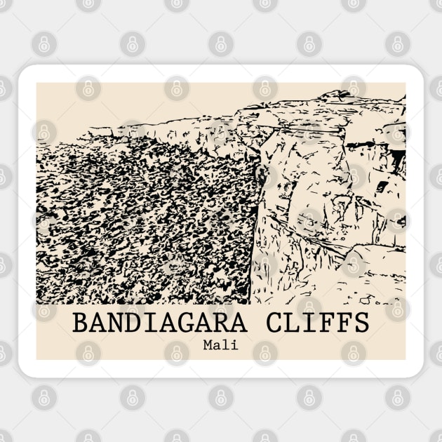 Bandiagara Cliffs - Mali Magnet by Lakeric